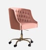 Ambulant Cocoon Velvet Guest Chairs In Pink Colour