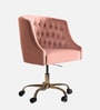 Ambulant Cocoon Velvet Guest Chairs In Pink Colour
