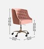 Ambulant Cocoon Velvet Guest Chairs In Pink Colour