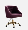 Ambulant Cocoon Velvet Guest Chairs In Purple Colour