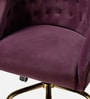 Ambulant Cocoon Velvet Guest Chairs In Purple Colour