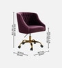 Ambulant Cocoon Velvet Guest Chairs In Purple Colour