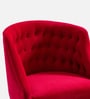 Ambulant Cocoon Velvet Guest Chairs In Red  Colour
