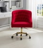 Ambulant Cocoon Velvet Guest Chairs In Red  Colour