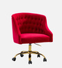 Ambulant Cocoon Velvet Guest Chairs In Red  Colour