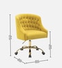 Ambulant Cocoon Velvet Guest Chairs In Yellow  Colour