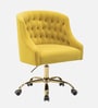 Ambulant Cocoon Velvet Guest Chairs In Yellow  Colour