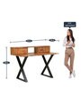 Amelio Solid Wood Study Table In Natural Finish