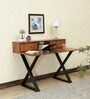 Amelio Solid Wood Study Table In Natural Finish
