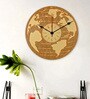 Amen Engineered Wood Natural Wall Clock