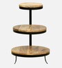 Amerado Solid Wood End Table In Natural Finish