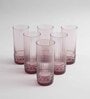 America 400ml Pink Glass (Set of 6) Everyday Glasses