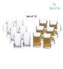 Americano Line 340 ml Beer Mug Set of 12 from Brazil | Crystal Clear Beer Mug | Ideal for Beer, Cocktails, Mocktails, Cold Drinks & Other Beverages