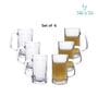 Americano Line 340 ml Beer Mug Set of 6 from Brazil | Crystal Clear Beer Mug | Ideal for Beer, Cocktails, Mocktails, Cold Drinks & Other Beverages