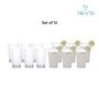 Americano Line 345 ml Water Glass Set of 12from Brazil | Durable & Stylish Glassware for Water, Juice, Cold Drink Tumbler | Perfect for Gifting | Dishwasher Safe