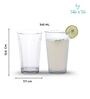 Americano Line 345 ml Water Glass Set of 4from Brazil | Durable & Stylish Glassware for Water, Juice, Cold Drink Tumbler | Perfect for Gifting | Dishwasher Safe