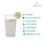 Americano Line 345 ml Water Glass Set of 4from Brazil | Durable & Stylish Glassware for Water, Juice, Cold Drink Tumbler | Perfect for Gifting | Dishwasher Safe