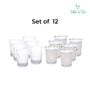 Americano Line 45 ml Shot Glass Set of 12 from Brazil | Used for Espresso Shot, Vodka, Whiskey, Tequila, Espressos, Spirits & Liquor | Perfect for Party, Restaurant, Home | Dishwasher Safe