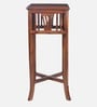 Amero Teak Wood End Table In Walnut Finish