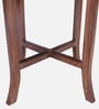 Amero Teak Wood End Table In Walnut Finish