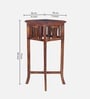 Amero Teak Wood End Table In Walnut Finish