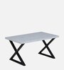 Akin Metal Coffee Table in White Colour