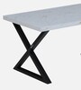 Akin Metal Coffee Table in White Colour