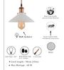 Amherst White Metal Hanging Light