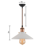 Amherst White Metal Hanging Light