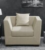 Amida 1 Seater Leatherette Sofa In Beige Colour