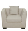Amida 1 Seater Leatherette Sofa In Beige Colour