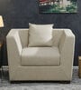 Amida 1 Seater Leatherette Sofa In Beige Colour