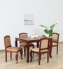 Amiens Sheesham Wood 4 Seater Dining Set In Honey Oak Finish