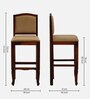 Amiens Sheesham Wood Bar Table Set In Honey Oak Finish With 2 Chairs