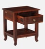 Amiens Sheesham Wood Bedside Table In Honey Oak Finish