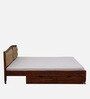 Amiens Sheesham Wood King Size Bed In Honey Oak Finish With Drawer Storage