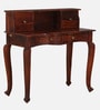 Amiens Sheesham Wood Study Table In Honey Oak Finish With Drawers