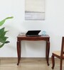 Amiens Sheesham Wood Writing Table In Honey Oak Finish