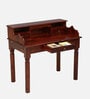 Amigo Sheesham Wood Writing Table in Scratch Resistant Honey Oak Finish