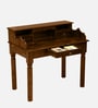 Amigo Sheesham Wood Writing Table in Scratch Resistant Provincial Teak Finish