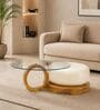 Amiya Modern Nesting Centre Tables In Teak Finish