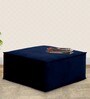 Amma Square Pouffe in Royal Navy Blue Colour