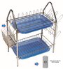 Amol Stainless Steel Pyramid 2 Tier Kitchen Rack