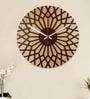 Amon Engineered Wood Brown Wall Clock