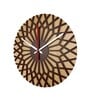 Amon Engineered Wood Brown Wall Clock