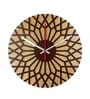 Amon Engineered Wood Brown Wall Clock