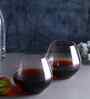 Amoroso Set of 2 Stemless Crystal Lead Free Glass 440ml Wine Glasses