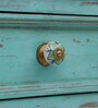 Amory Sheesham Wood End Table In Blue Finish
