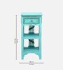 Amory Sheesham Wood End Table In Blue Finish