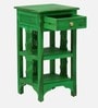 Amory Sheesham Wood End Table In Rustic Green Finish